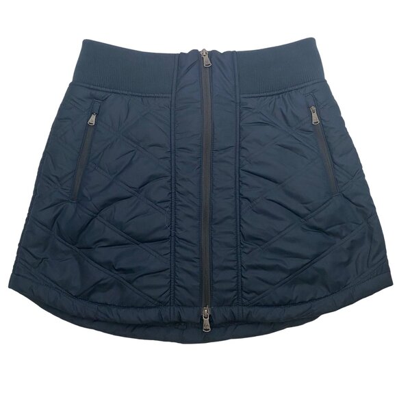 PrAna quilted winter puffer skirt with thick high pile fleece lining women’s M - Picture 1 of 12